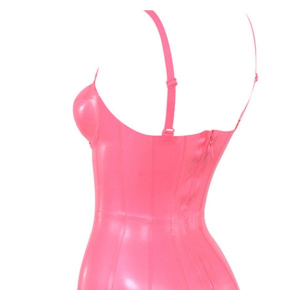 House of CB Lexii Pink Bustier Latex Dress - Sold out - Picture 9 of 16